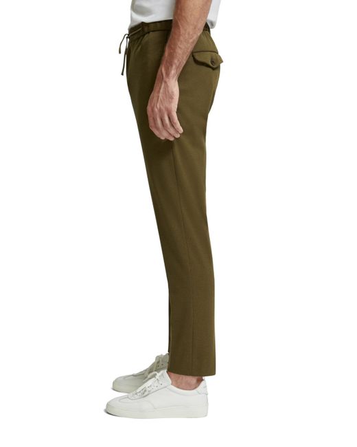 Scotch & Soda Green Finch Tapered-Fit Yarn-Dyed Jogger Pants for men