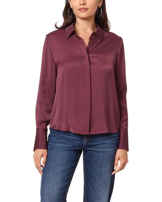 Scotch & Soda Red Split Barrel Cuff Button Down Shirt