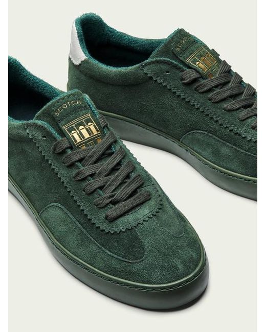 Plakka - sneakers à lacets en daim Scotch & Soda pour homme en coloris Vert  | Lyst