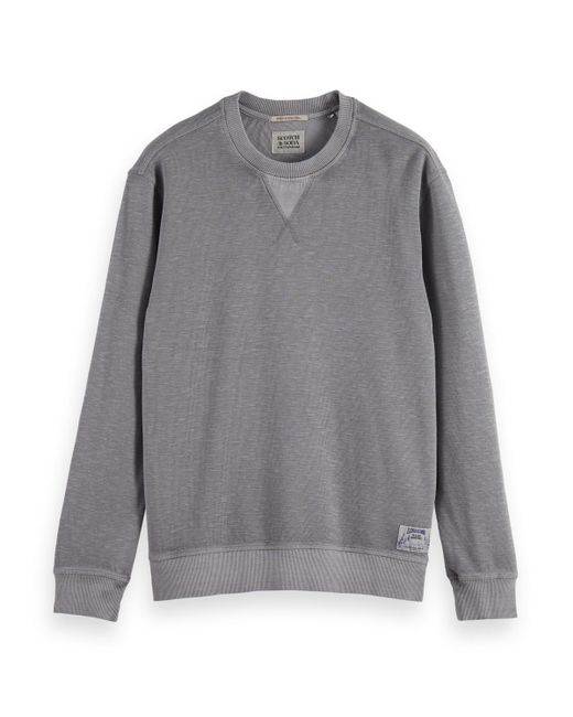 Scotch & Soda Gray 'Garment Dye Structured Sweatshirt for men