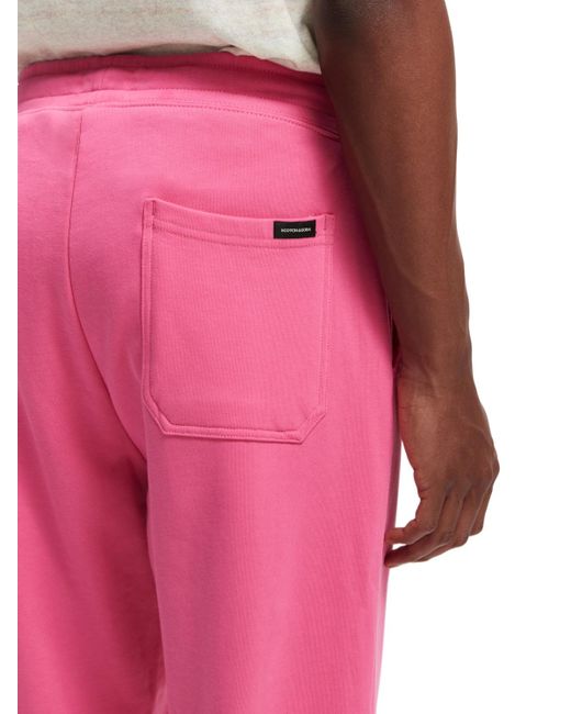 Scotch & Soda Pink 'Tapered-Fit Organic Cotton Sweatpant Pants for men