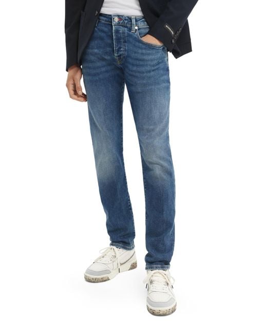 Scotch & Soda Blue Ralston Regular Slim-Fit Jeans for men