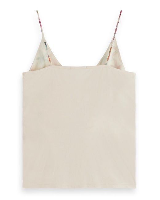 Scotch & Soda Pink Camisole Woven Front Jersey Back