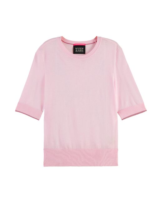 Scotch & Soda Pink Short Sleeve Pullover