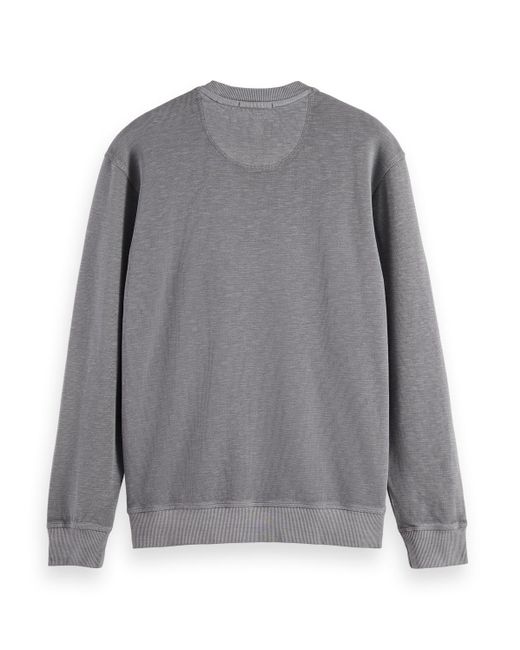 Scotch & Soda Gray 'Garment Dye Structured Sweatshirt for men