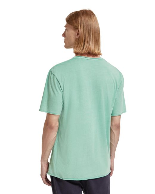 Scotch & Soda Green 'Raw Edge T-Shirt for men