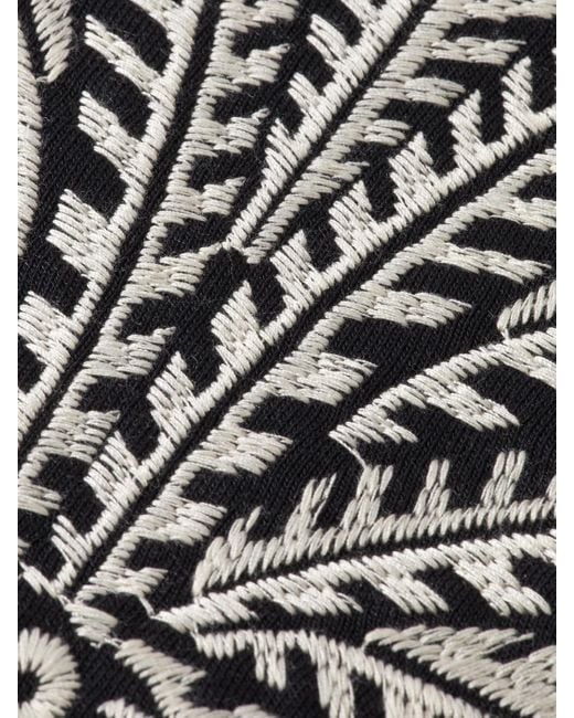 Scotch & Soda Black 'Palm Tree Embroidery Hoodie for men