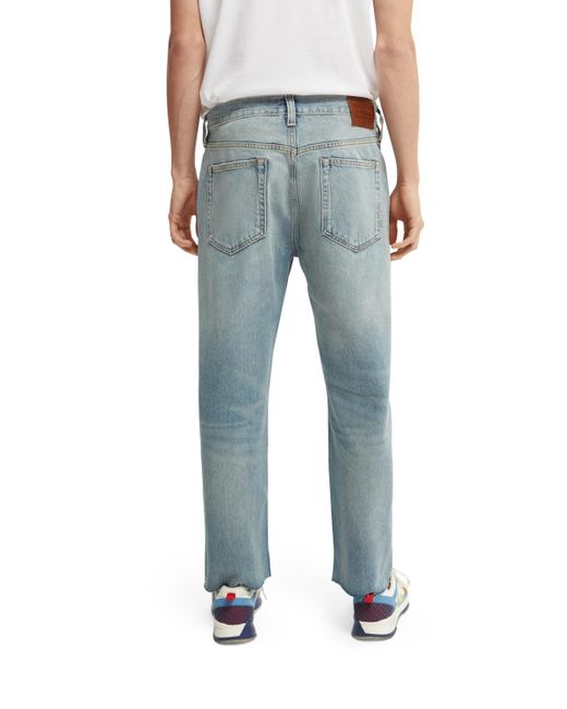 Scotch & Soda Blue The Vert Cropped Organic Cotton Jeans for men