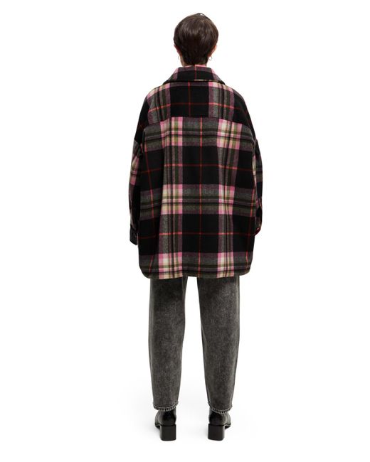 Scotch & Soda Multicolor 'Padded Checked Wool-Blended Overshirt