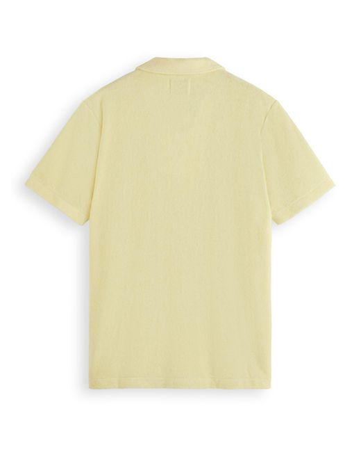 Scotch & Soda Yellow 'Solid Towelling Shirt for men