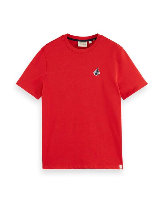 Scotch & Soda Red The Free Spirit Peace Bird T-Shirt for men
