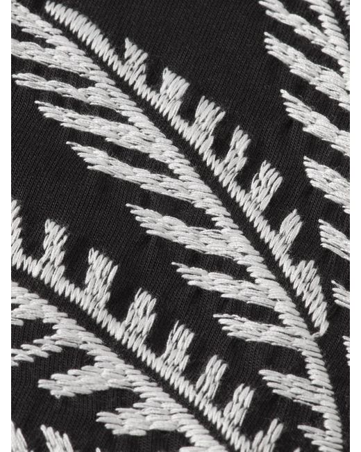 Scotch & Soda Black 'Palm Tree Embroidery T-Shirt for men