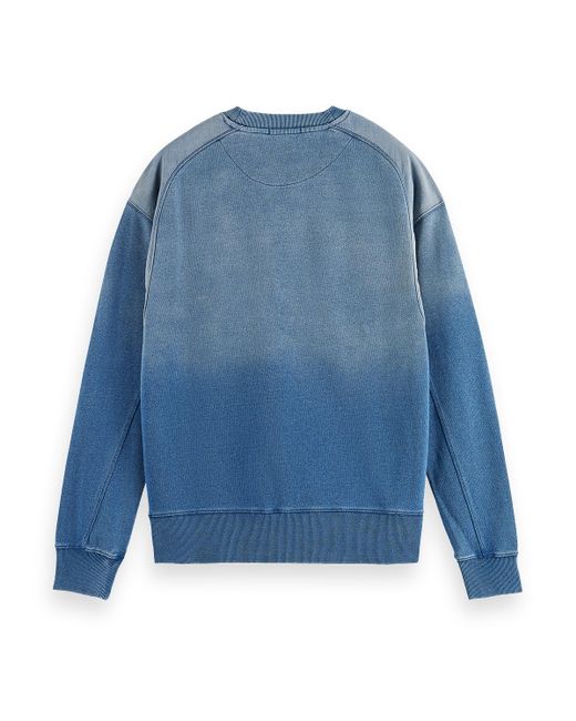 Scotch & Soda Blue 'Washed Sweat With Artworks for men