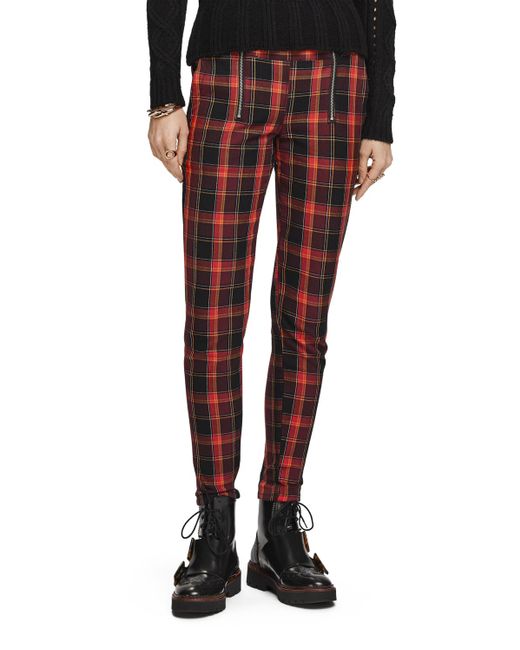 Scotch & Soda Red Patterned Trouser