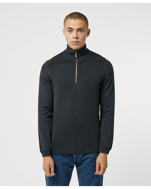 boss half zip sweater