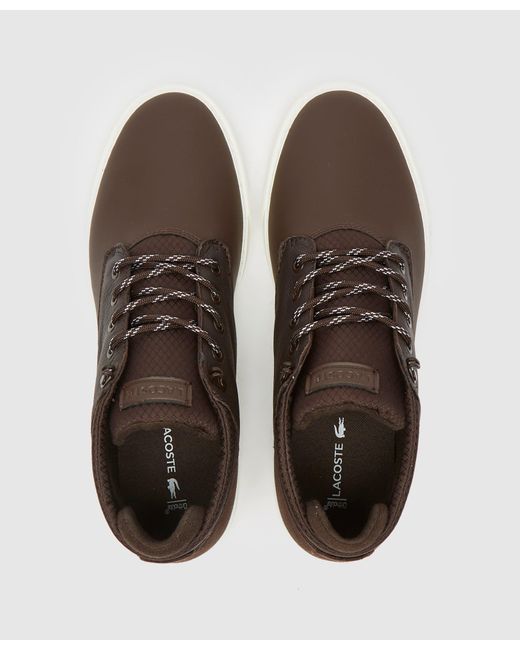 Lacoste Leather Esparre Chukka Boots in Brown for Men | Lyst