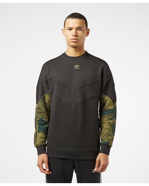 camo trefoil crew sweatshirt
