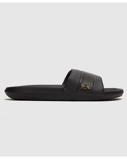 black lacoste sliders mens