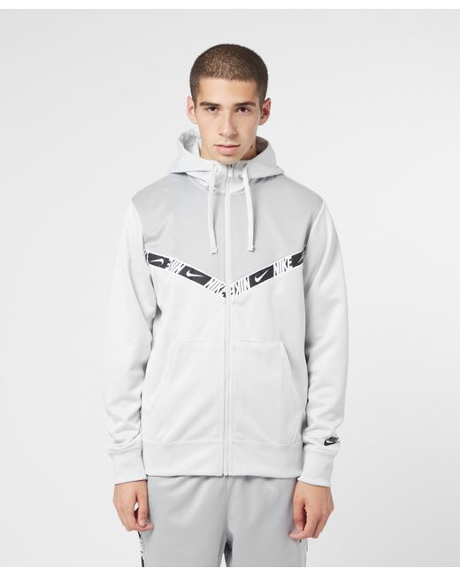 Nike Synthetic Repeat Tape Hoodie in Grey (Gray) for Men - Lyst