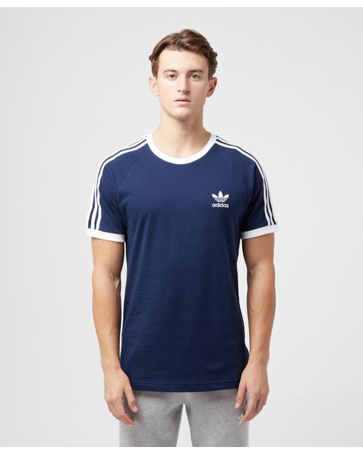 adidas Originals 3-stripes California T-shirt in Blue for Men | Lyst
