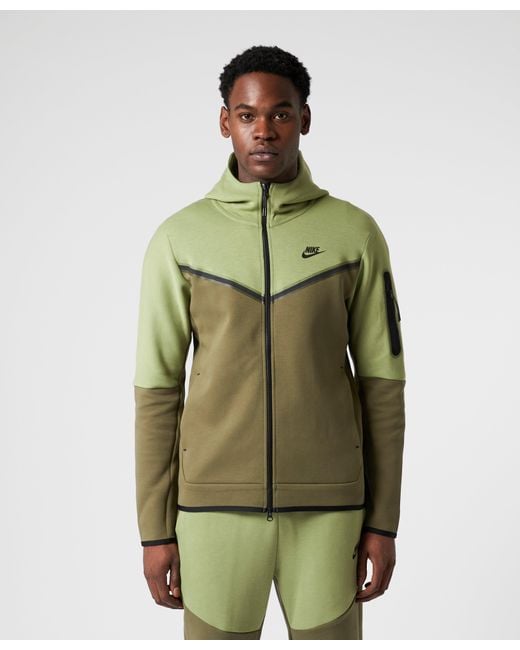 Nike Tech Fleece Hoodie in Green for Men | Lyst UK