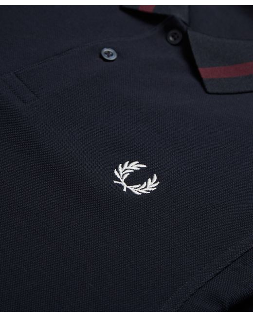 fred perry abstract polo shirt