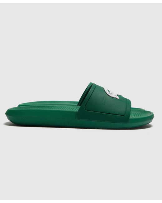 lacoste flip flops green