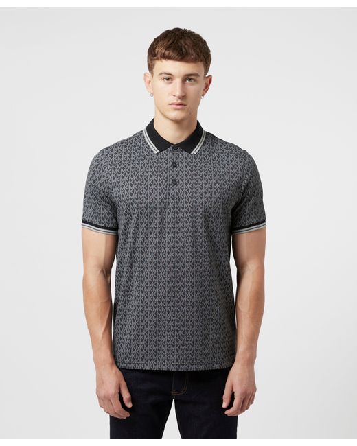 Michael Kors Greenwich All Over Print Polo Shirt in Black for Men | Lyst UK