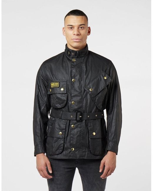 Barbour Cotton Original Waxed Jacket in Black for Men | Lyst