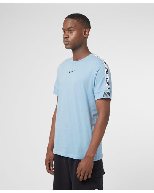 Nike Cotton Repeat Tape T-shirt in Blue for Men | Lyst