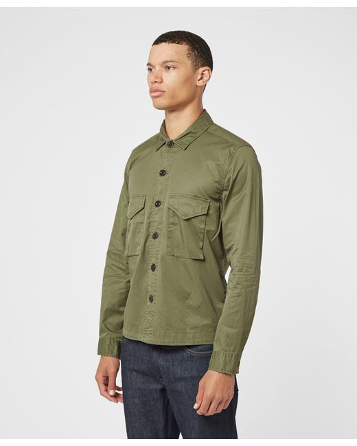 Pretty Green Connor Overshirt in Green 