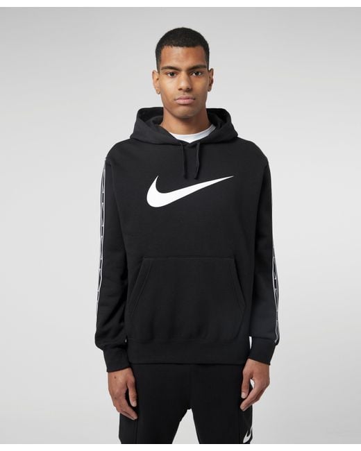 Nike Repeat Swoosh Hoodie in Black for Men | Lyst