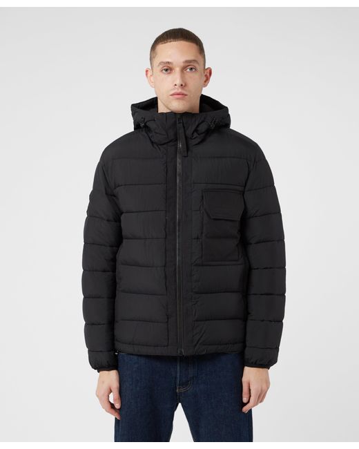 Pretty Green Oracle Quilted Jacket in Black for Men | Lyst UK