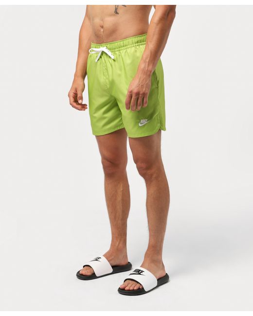 Nike Synthetic Woven Flow Shorts in Green for Men | Lyst