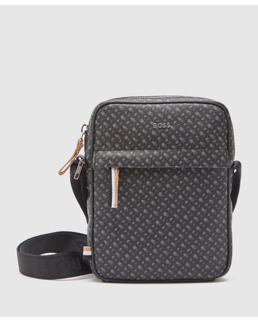 BOSS by HUGO BOSS Byron Print Crossbody Bag in Black for Men Lyst