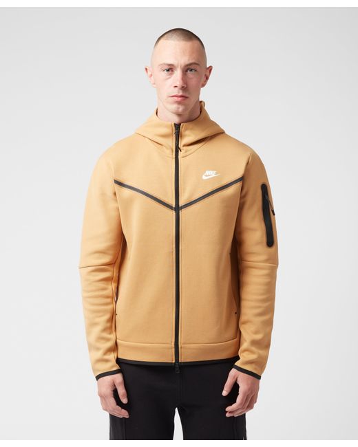 Nike Sportswear Tech Fleece Zip Hoodie in Natural for Men | Lyst