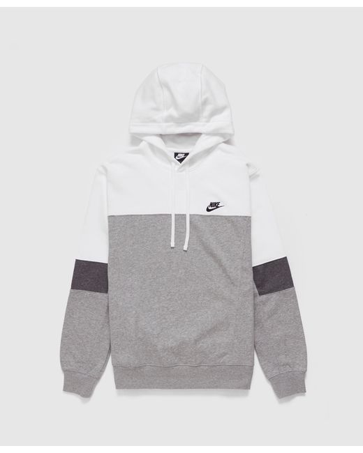 Nike Colour Block Hoodie in Grey (Gray) for Men | Lyst