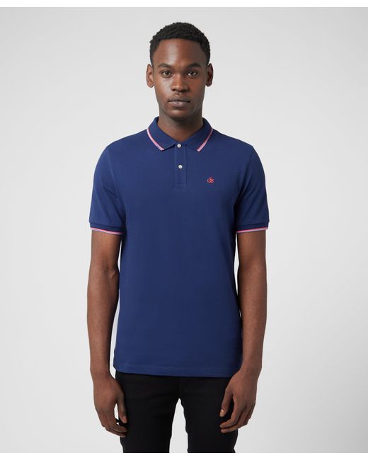 Scotch & Soda Tipped Polo Shirt in Blue for Men | Lyst UK