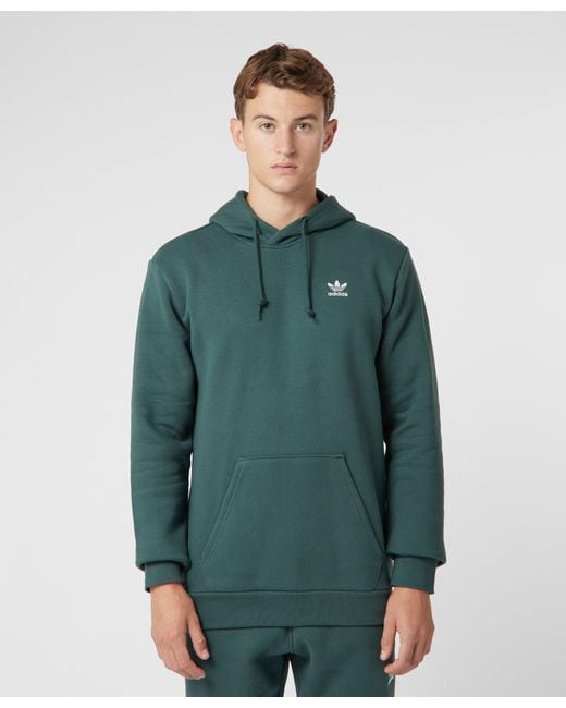 adidas Originals Essential Hoodie in Green for Men | Lyst