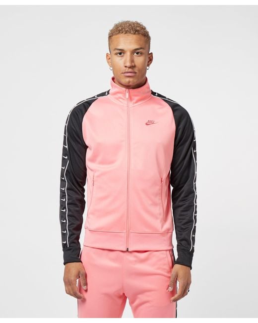 Nike Tape Poly Track Top in Pink for Men | Lyst Australia