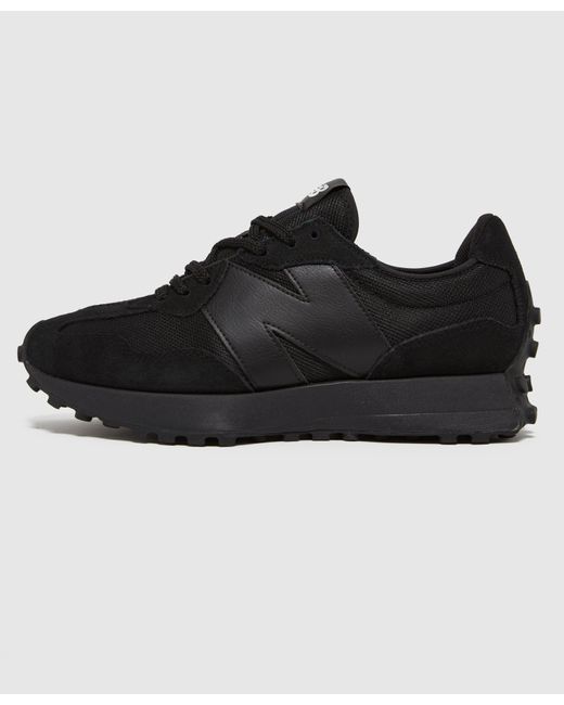 New Balance Leather 327 in Black for Men | Lyst UK