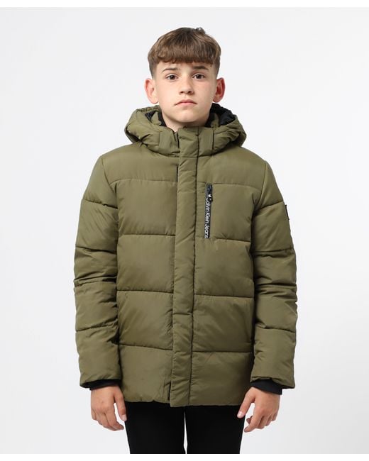 Calvin Klein Denim Essential Puffer Jacket in Green for Men | Lyst Canada