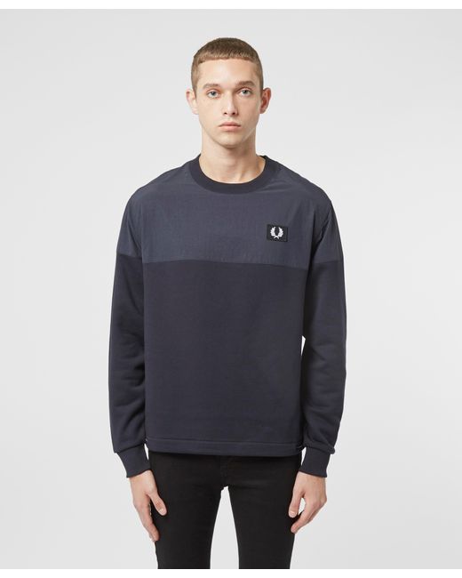 fred perry woven panel sweatshirt