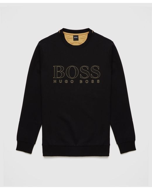 boss salbo large logo sweatshirt