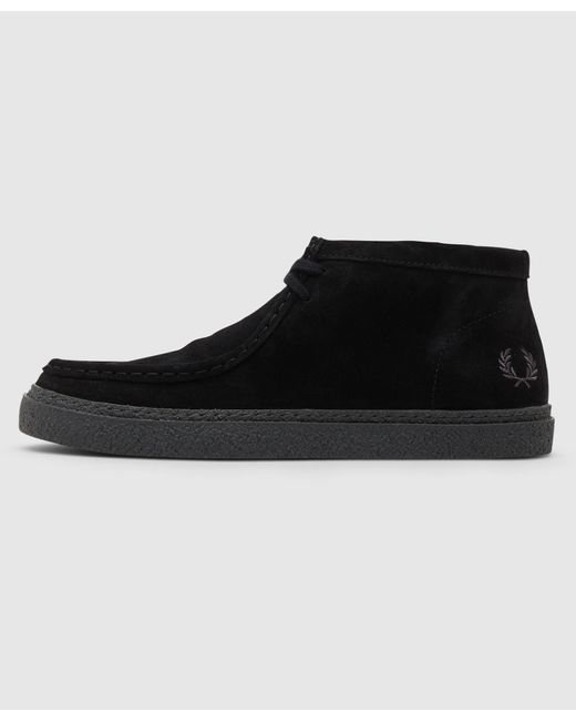 Fred Perry Dawson Mid Boots in Black for Men | Lyst