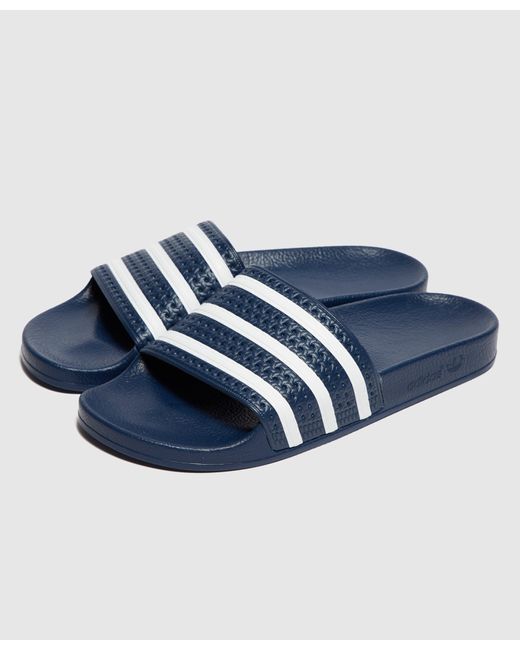 adilette slides blue