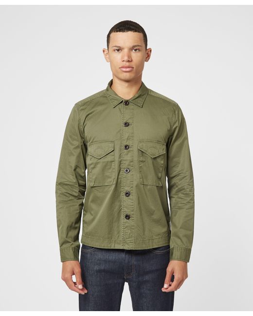 Pretty Green Connor Overshirt in Green for Men | Lyst