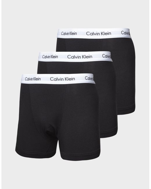 Calvin Klein 3-pack Trunks Black for Men - Lyst