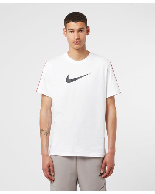 Nike Cotton Tape T-shirt in White for Men | Lyst Australia
