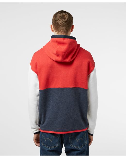 tommy jeans retro block half zip jacket